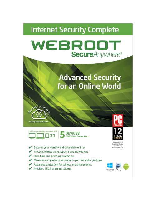 Webroot SecureAnywhere Internet Security Complete - 1-Year / 5-Device