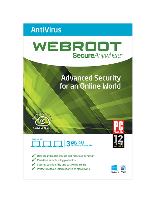 Webroot SecureAnywhere Internet Security Plus - 1-Year / 3-Device