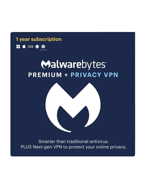 Malwarebytes Premium + Privacy VPN Bundle - 1-Year / 2-Device